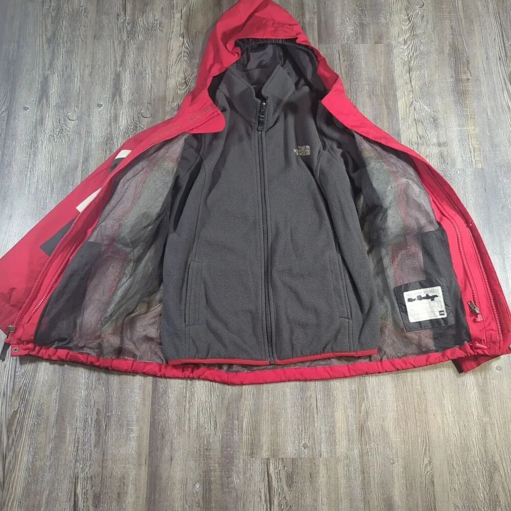 North Face Jacket Boys Large Long Sleeve Full Zip Pockets Hooded 14-16 HyVent